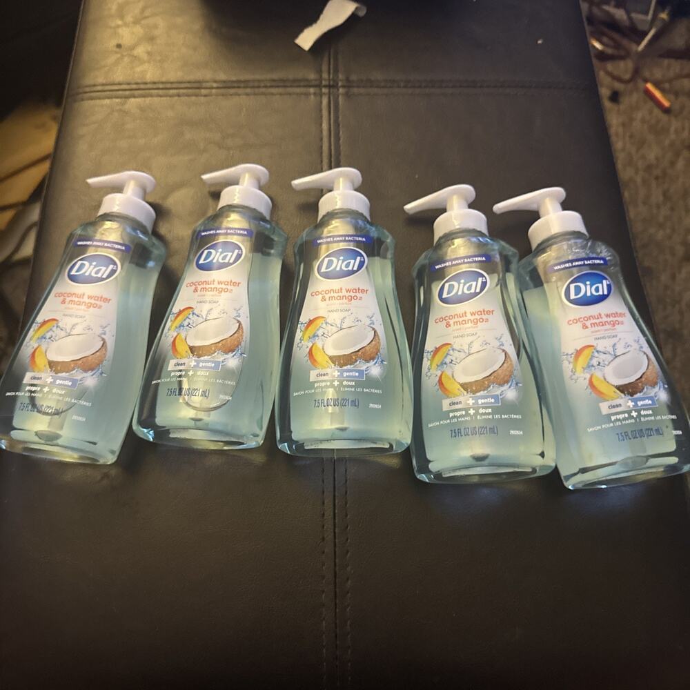 5 pack Dial Coconut Water & Mango Hand Soap with Moisturizer - 7.5oz
